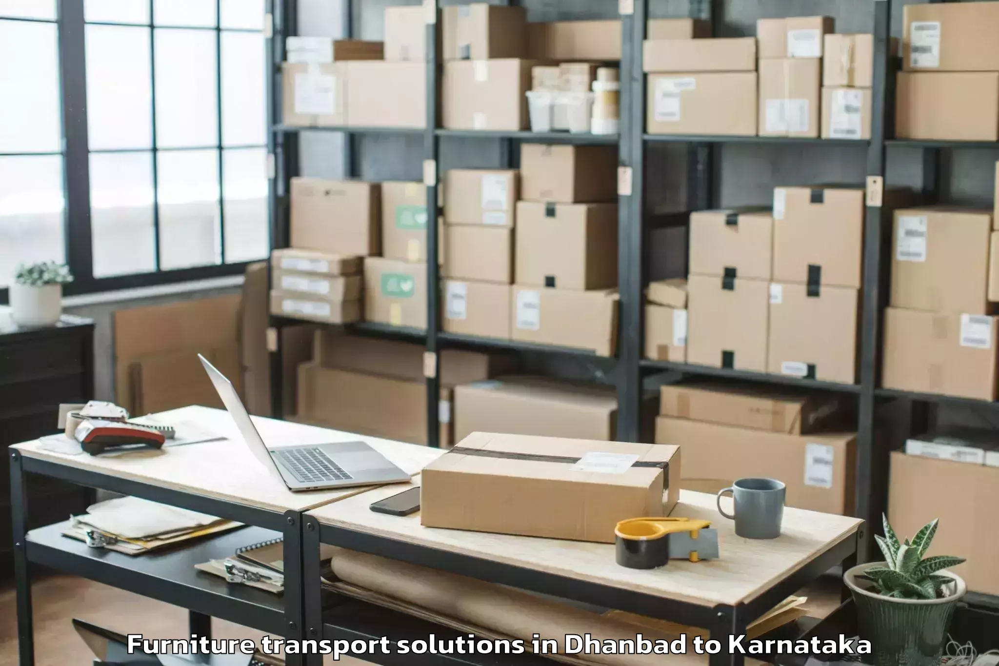 Expert Dhanbad to Krishnarajpete Furniture Transport Solutions